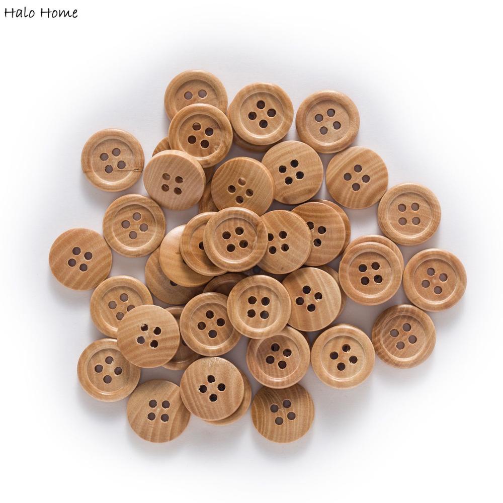 2 Hole Wood grain Solid Wooden Buttons Sewing Scrapbook Clothing Crafts Jacket Blazer Sweaters Handwork Accessories 10-25mm