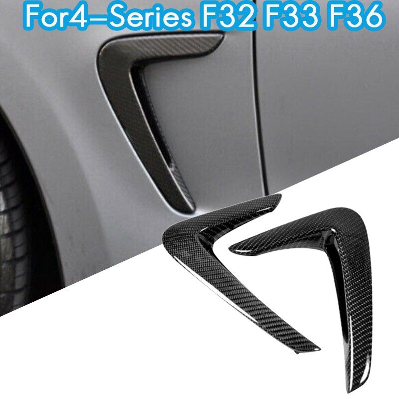 Real Carbon Fiber Fender Trim Side Body Intake Grille Fender Air Vent Cover For-BMW F32 / F33 / F36 4-Series