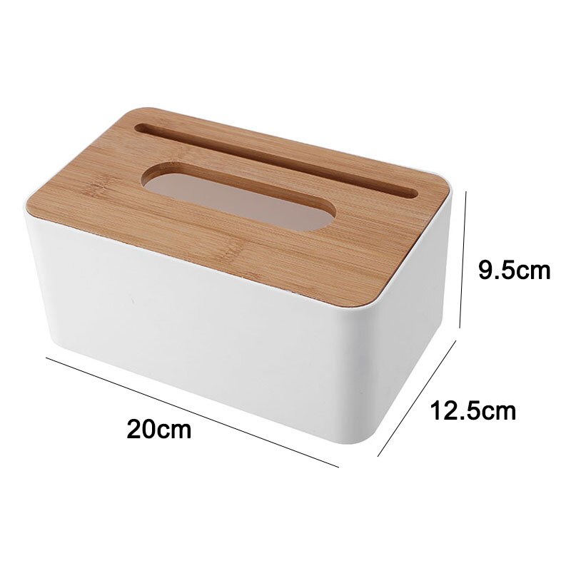 Bamboo Tissue Boxes Desktop Paper Towel Dispenser Living Room Plastic Remote Control Storage Box Napkin Holder Wipes Containers: B-4     500