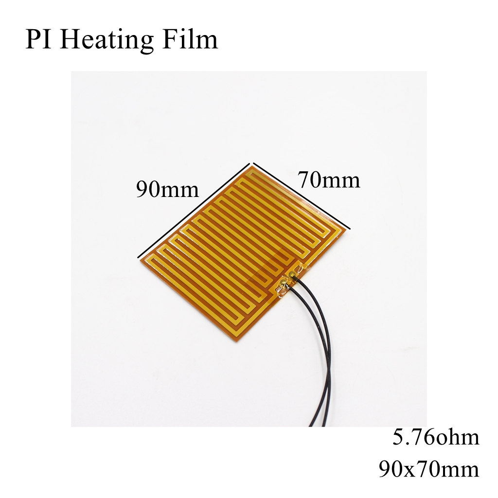 80x35mm 5V 12V 24V 110V 220V Pi Heizung Film Polyimid Klebstoff Elektrische heizung Platte Tafel Pad matt Kraftstoff Folie Öl Motor- Panzer: 90x70mm