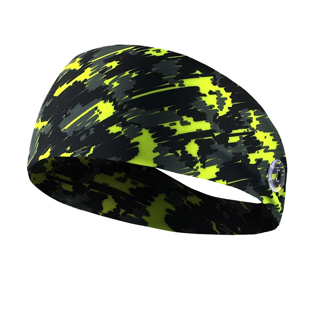 Unisex Elastische Knop Hoofdband Oor Saver Sport Fitness Zweet Hoofdband Haar Band Outdoor Running Fietsen Snel Droog Zweet Hairban: green