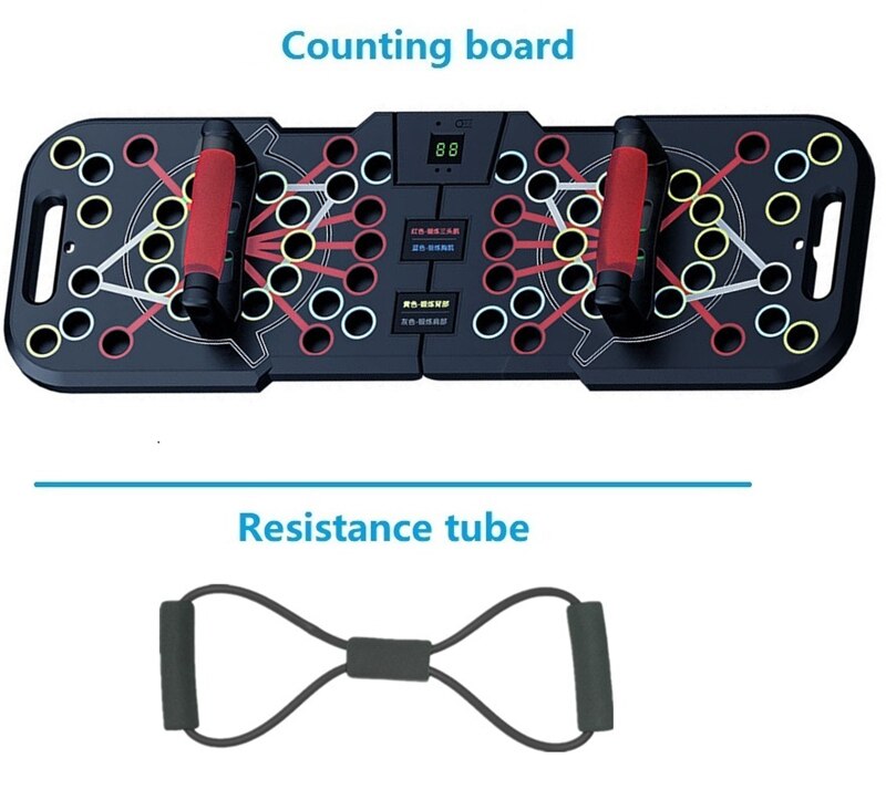 Multifunctional Counting Push Up Board Home Chest Muscle Exercise Training Indoor Electronic Fitness Support Push-up Rock Stands: Counting 8 ropes
