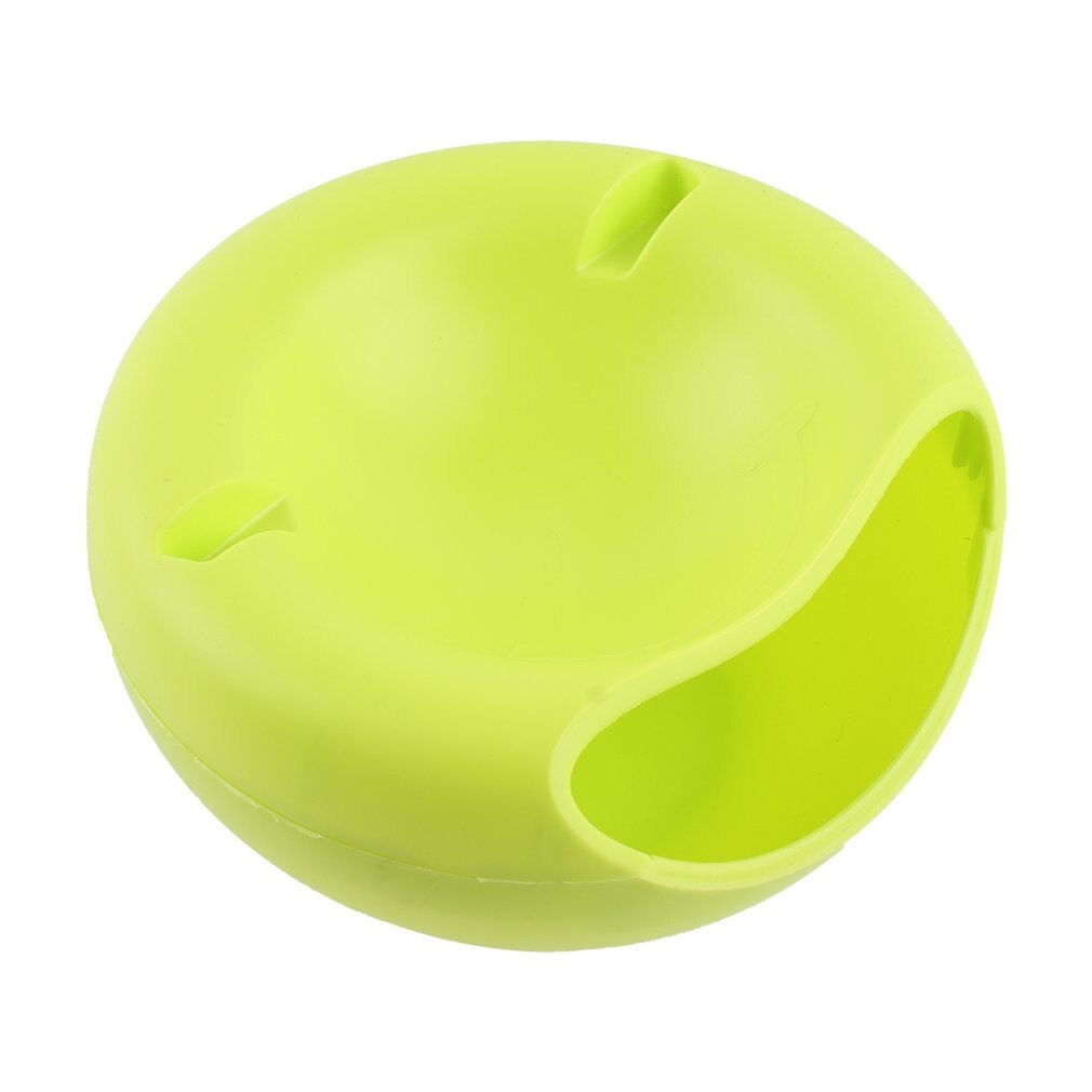 Plastique Double couche fruits secs Melon graines noix conteneurs collations stockage support de la boîte plat organisateur avec support de téléphone portable: Green