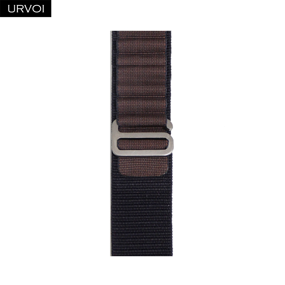 URVOI Band für Apfel Uhr Ultra 2 1 Armbinde Serie 10 9 8 7 6 SE alpin Schleife schwarz G-Haken-Verschluss gewebtes Polyester für iWatch 49 mm