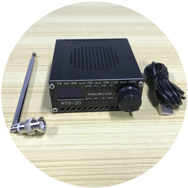 Gemonteerd SI4732 Alle Band Radio Receiver Draagbare Fm Am (Sw &amp; Mw &amp; Lw) ssb (Lsb &amp; Usb) Met Lithium Batterij + Antenne + Luidspreker + Case