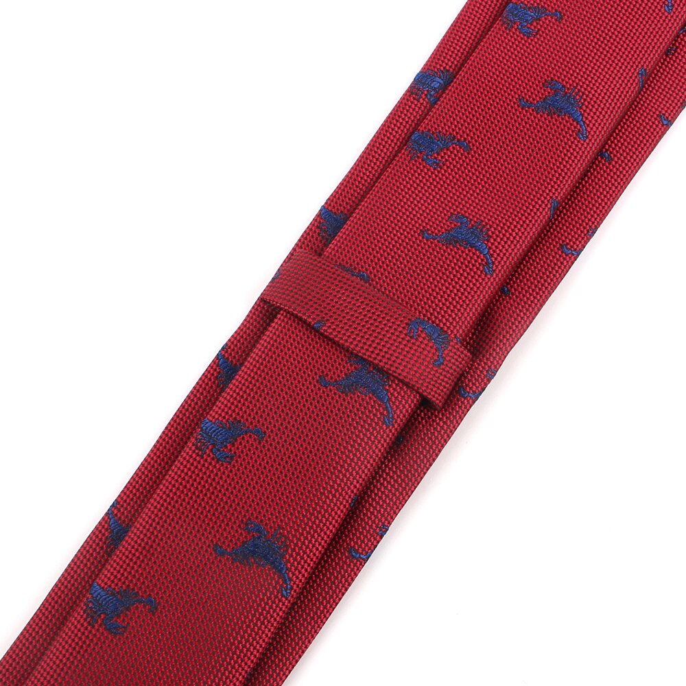 Animal Necktie For Men Polyester Jacquard Cartoon Neck Tie for Wedding Business Suits 6cm Skinny Ties Slim Men Tie Gravatas