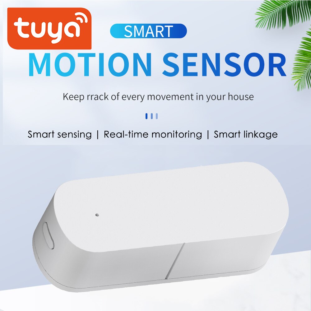 Tuya Zigbee Smart sensor Small motion vibration sensor detection alarm monitor smart home connection tuya gateway use Smart LIfe