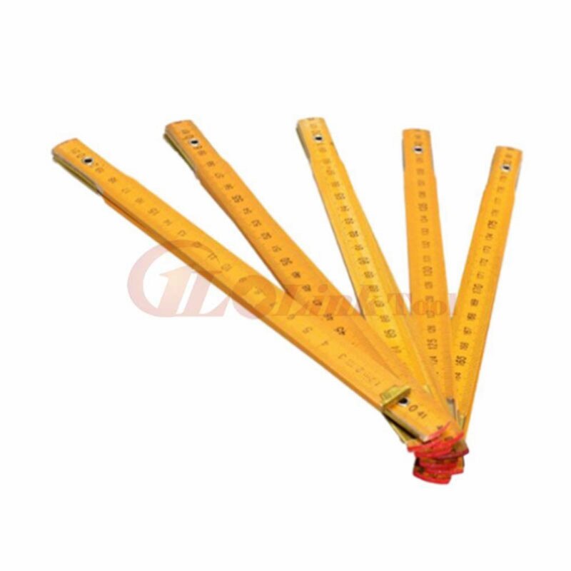 1pcs Measuring Tools 200cm Wooden Yard Stick Folding Ruler Wood Carpenter Metric Portable Carpenter Wooden Folding Ruler 100cm