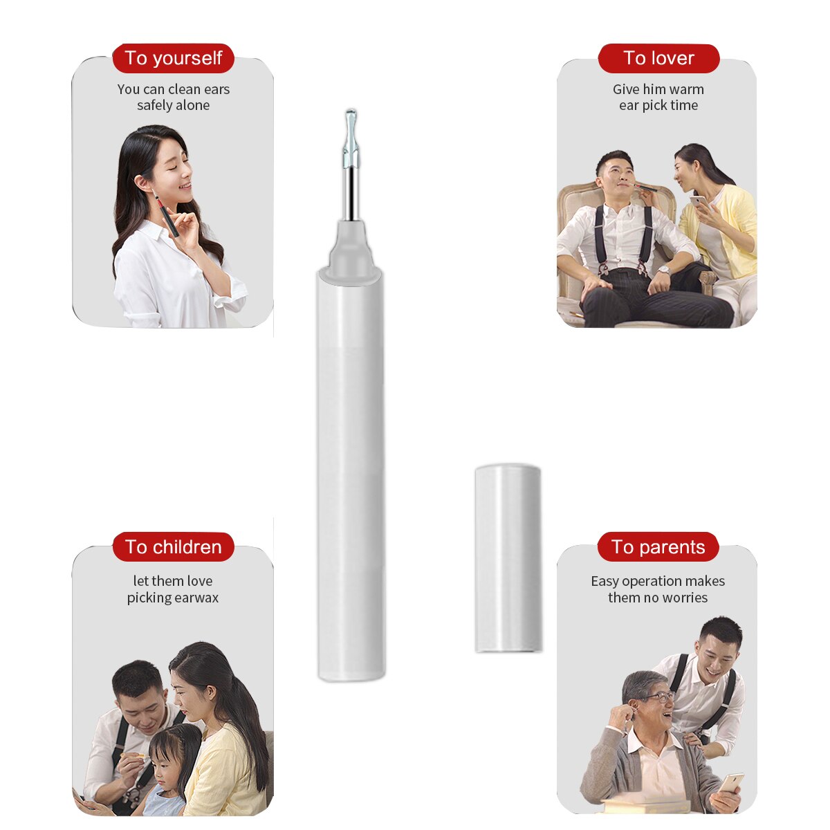 3.5mm Smart Wireless WIFI Visual Ear Pick HD Endoscope Artifact Visual Otoscope Ear Wax Removal Tool Ultra-Thin