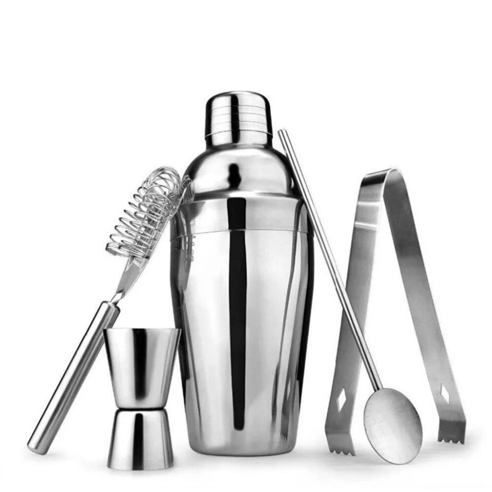 5 stk/sæt cocktail shaker sæt 550ml drinks mixer sæt i rustfrit stål skaker sæt bartender værktøjssæt til hjemmet