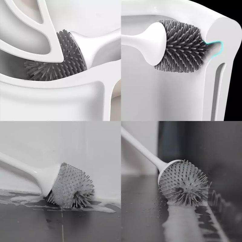 Electric UV Silicone Toilet Brush Smart Home Cleaning Brush for Toilet Replacement Toilet Brush Head Bathroom Accessories