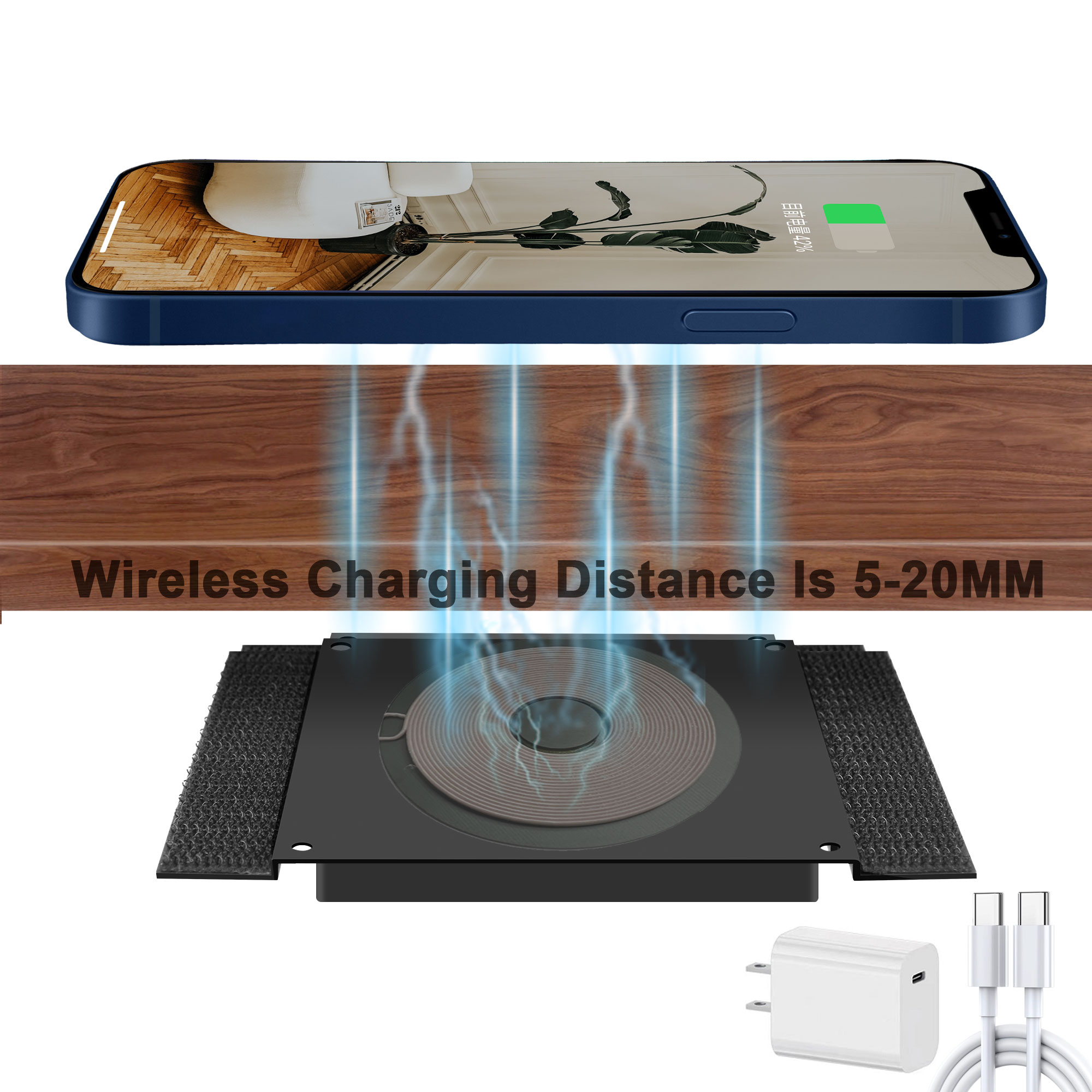 Invisible Wireless Charger, Under Desk Furniture W... β Grandado