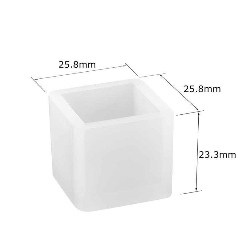 Moldes de arcilla transparente para hacer Herramientas de alfarería, moldes de cerámica, resina de arcilla polimérica, molde de artesanías redondo ovalado cuadrado en forma de silicona portátil: 20mm