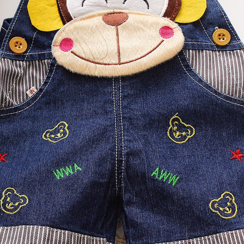 Ienens sommarshorts overaller mjuka byxor för småbarn babykläder 0-3 år barn jeansbyxor korta byxor barnkläder