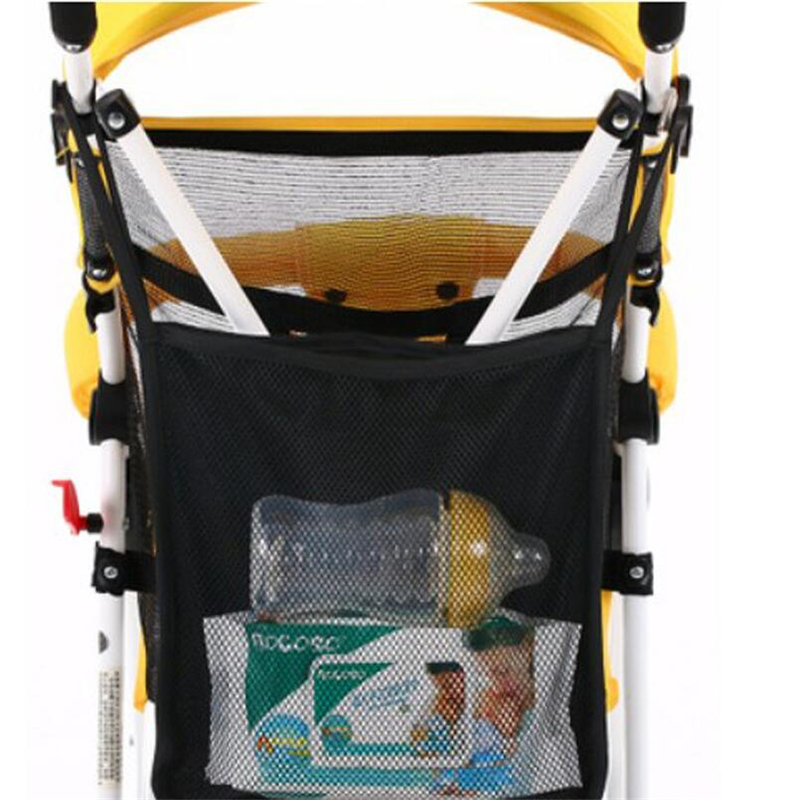Filet de rangement pratique pour poussette de bébé, filet de rangement pour biberons, couches, pochette suspendue, organisateur, support de sac, poche, accessoires pour poussette de bébé