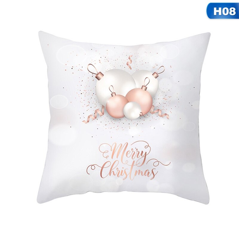 Weihnachten Pfirsich Haut Kissen fallen Rose Gold Kissen Abdeckung Hause Dekoration Neue Jahr Sofa Dekor: H08