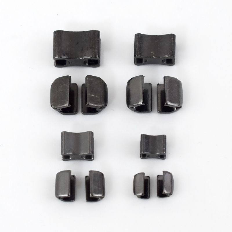 20/50/100Sets Meetee 3# 5# 8# 10# Metal Zipper Stopper U Code Non-slip Tail Stop Garment Zip Repair Kit DIY Sewing Accessories: 10# / Antique Zinc / Option3