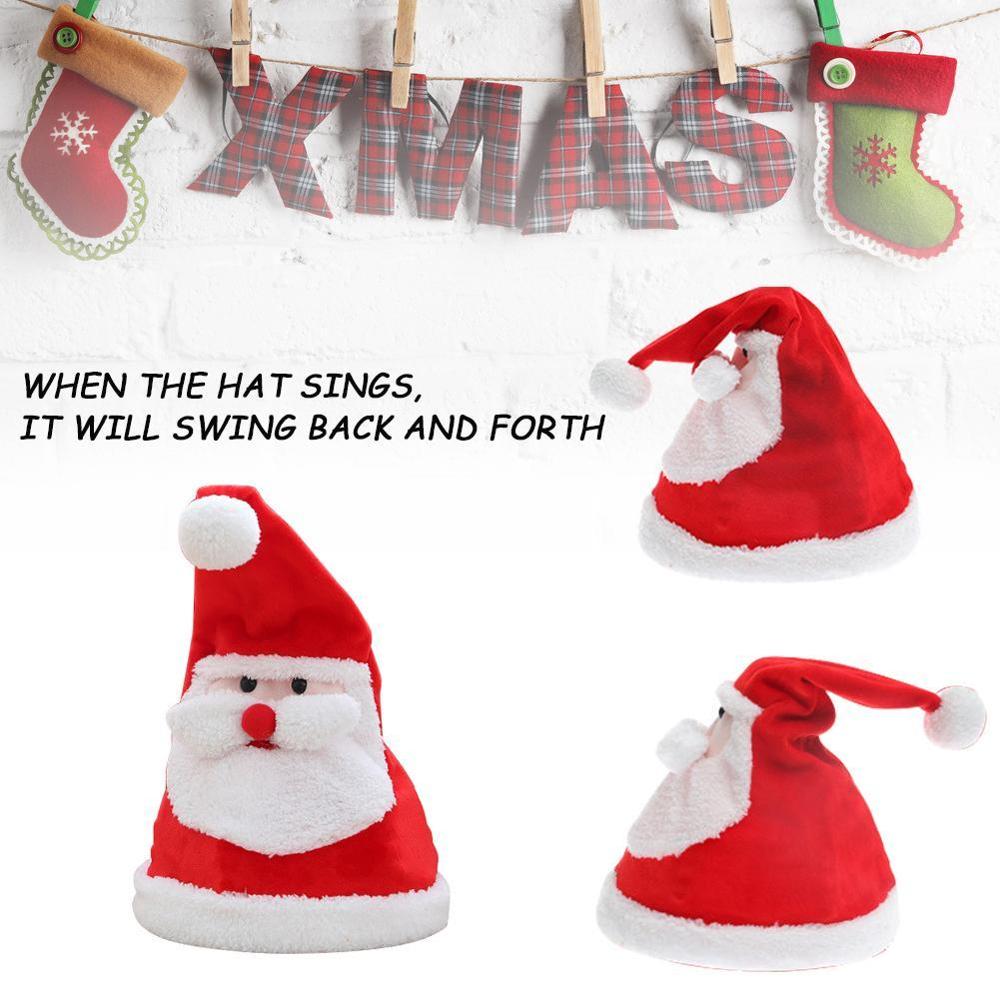 Elektrische Kerst Speelgoed Zingen Dansen Moving Kerstboom Hoed Elektrische kinderen Speelgoed Kinderen Kerstcadeau zonder Batterij