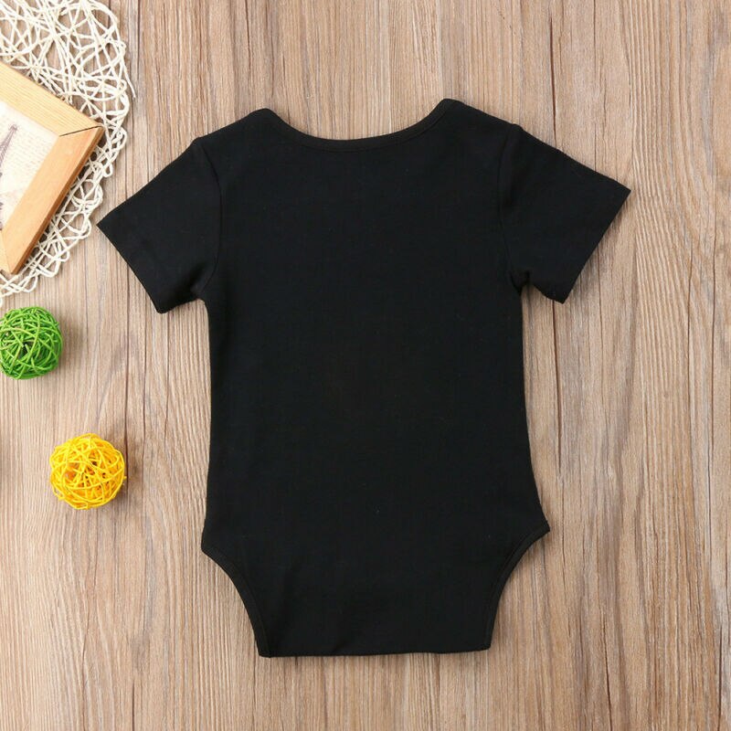 pudcoco born Infant Baby Boy Girl Kids Short Sleeve Letter Printed Romper Jumpsuit Cotton Bodysuit Clothes