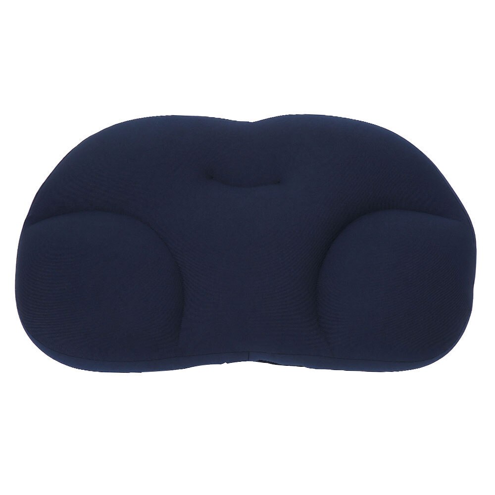 3D Vliegtuig Nekkussen Wasbaar Lichaam Hals Massage Reiskussen Kussensloop Draagbare Neksteun Schuim Deeltjes Kussens Taille Pad: Deep Blue