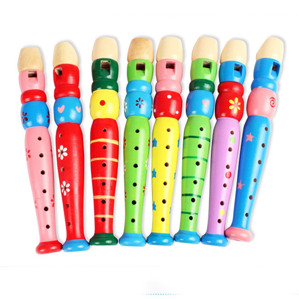 1PC Kids Piccolo Instrument Toy Wooden Children Clarinet 6 Hole Piccolo Woodwind Musical Educational Toy For Children #17