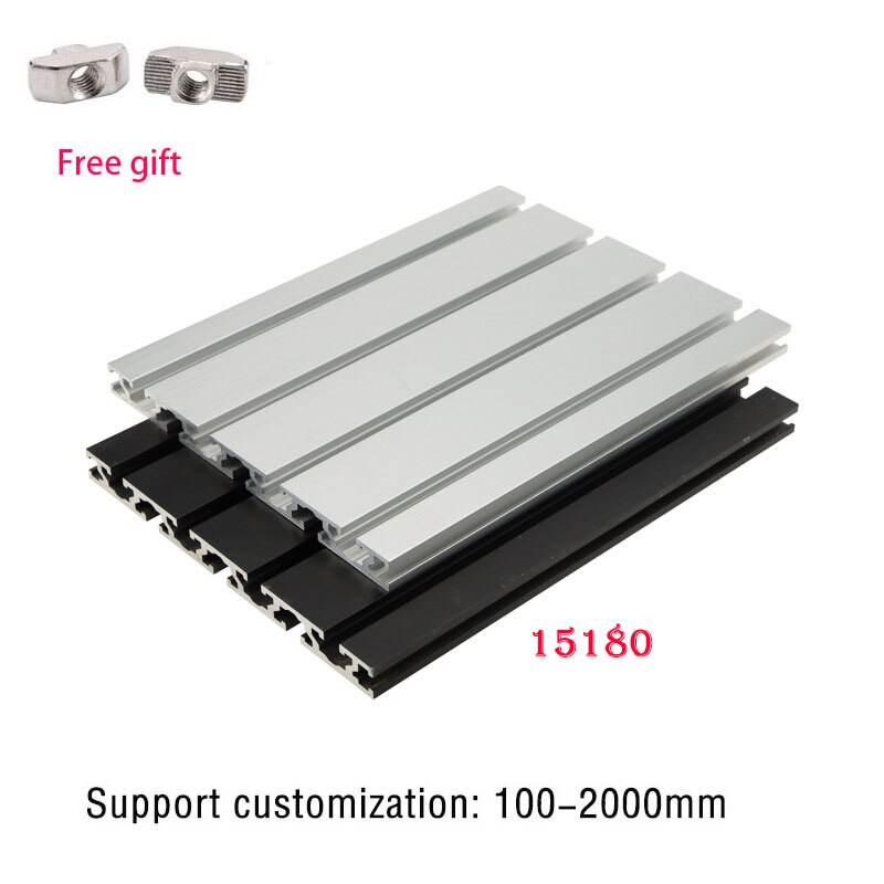 Cadre linéaire anodisé pour imprimante 3D, Extrusion de profil en aluminium 15180, 300mm, 1 pièce
