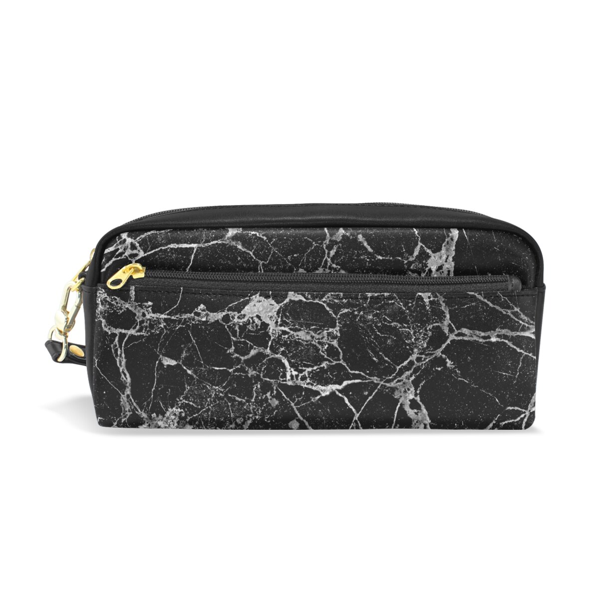 Pencil Case Stationery Marbling Pencil Box Boys Girls Zipper Pencil Case Leather Large For Student School Supplies: 02