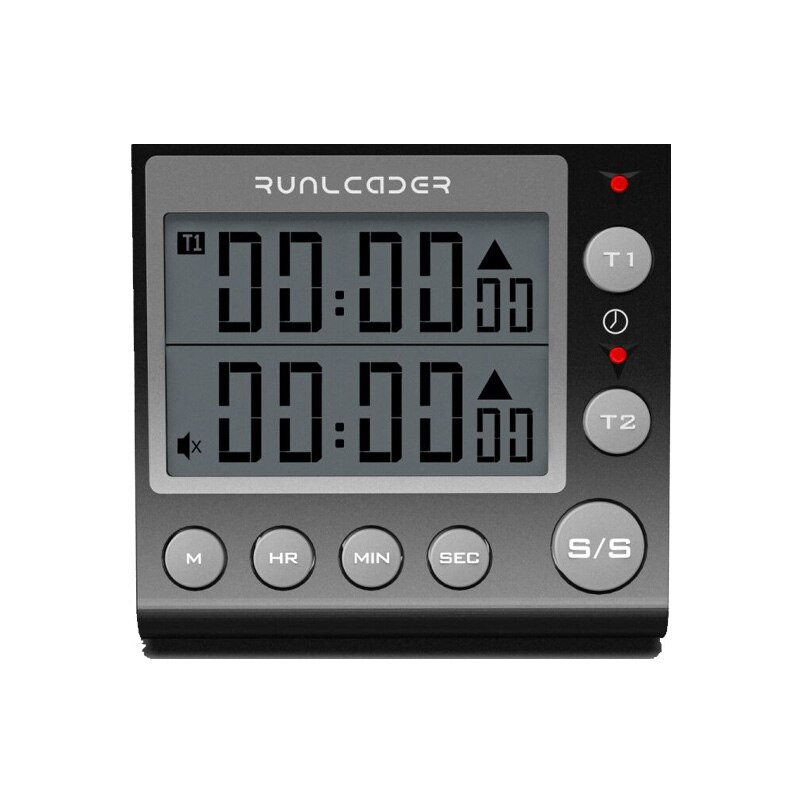 Kitchen Timer Digital Countdown Timer 2 Channel Flashing LED for Lab Electronic Kitchen Homework Exercise Gym Workout Cooking: black