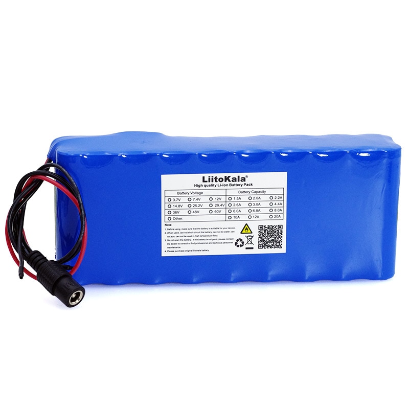 LiitoKala 12v 12A 18650 Lithium Battery 12000 mAh Capacity Lithium Battery Including Protective Plate + 12.6v 3A Charger