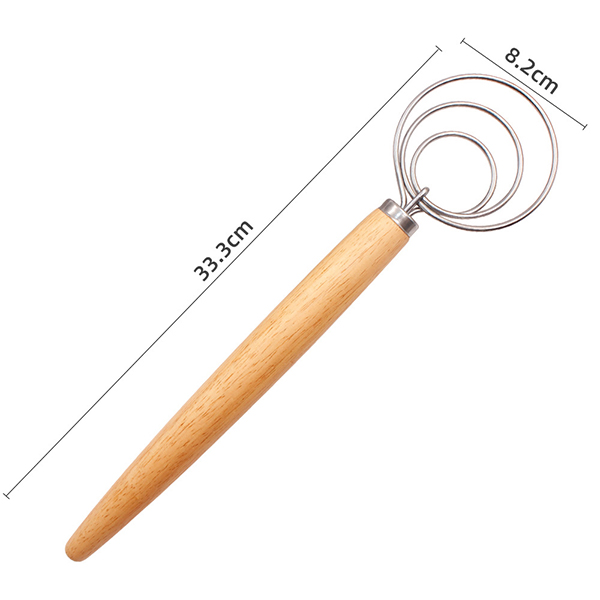 Grote Hand Deense Deeg Garde Brood Mixer Rvs Cake Gebak Deeg Mixer Stok Eiklopper Keuken Bakken Blender Gereedschap: C Three Circle