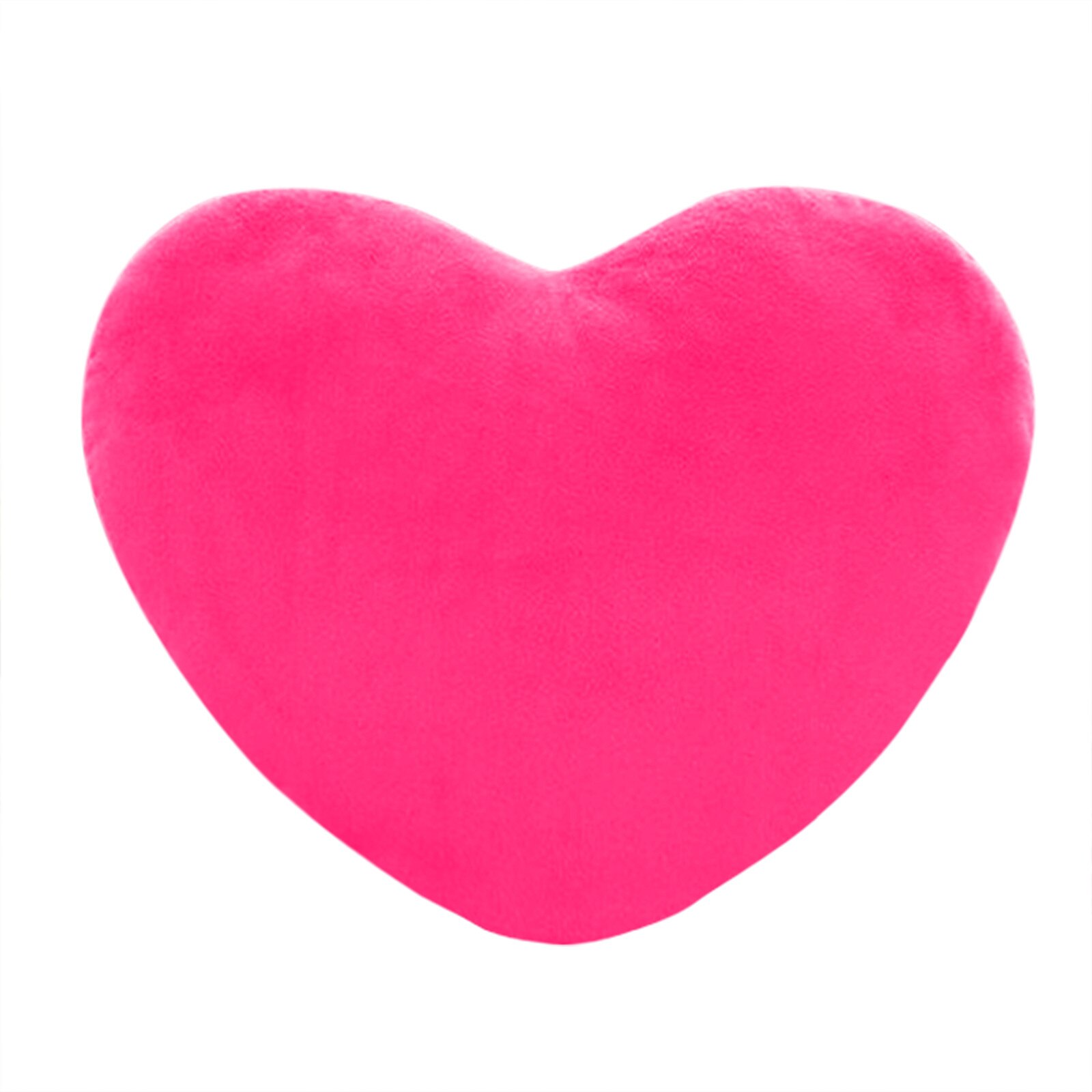 Cojín de sofá de felpa suave para chica, almohada de corazón de amor, terciopelo rosa, corazón de melocotón, para enamorados, almohada de amor para boda, 40 #: Hot Pink