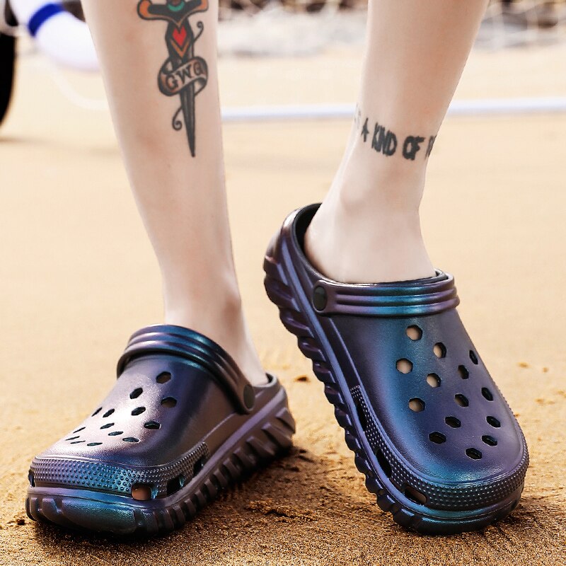 Heren sandaal literide gat schoenen rubberen klompen voor heren eva unisex tuinschoenen blauw adulto cholas hombre