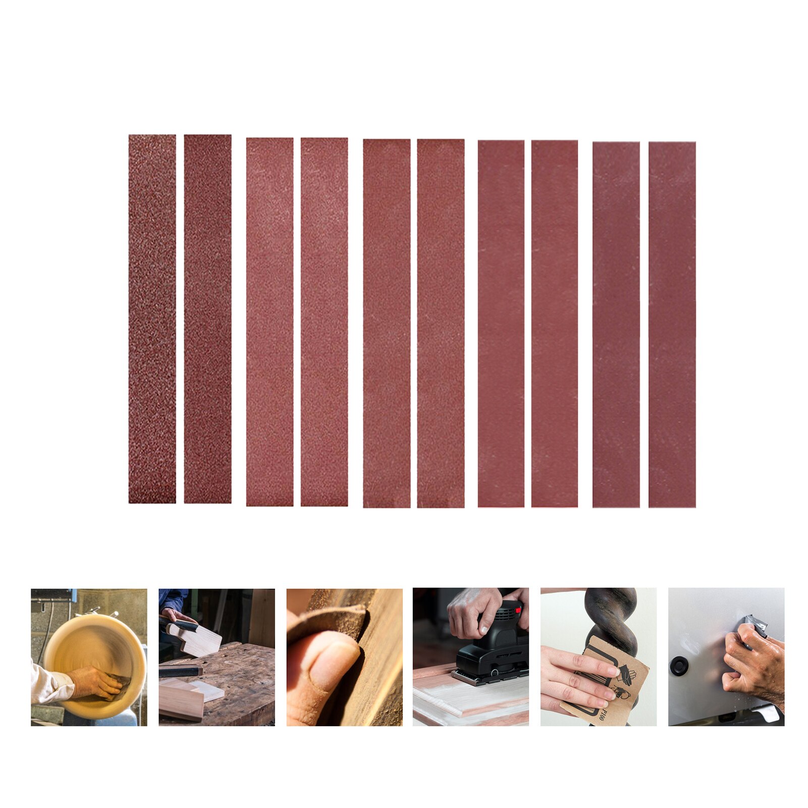 Belt Sander Electric Sanding Polishing Grinding Machine 7 Variable Speed with 10 Sanding Belts for Polishing Wood Acrylic Metal