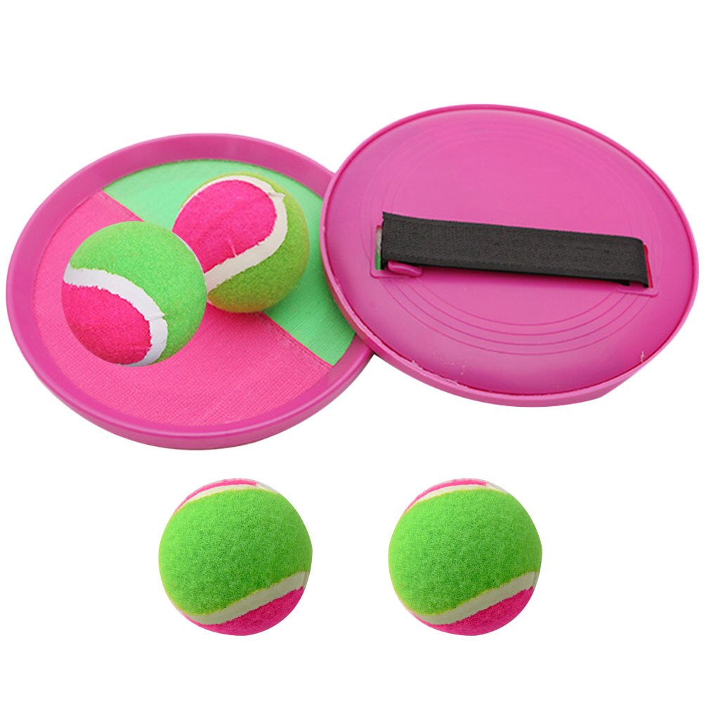 1 Set Toss de pelota pegajoso tonto objetivo tirar la bola al aire libre interactivo juguete (1 par bola objetivo y 4 Uds bola): Rosy