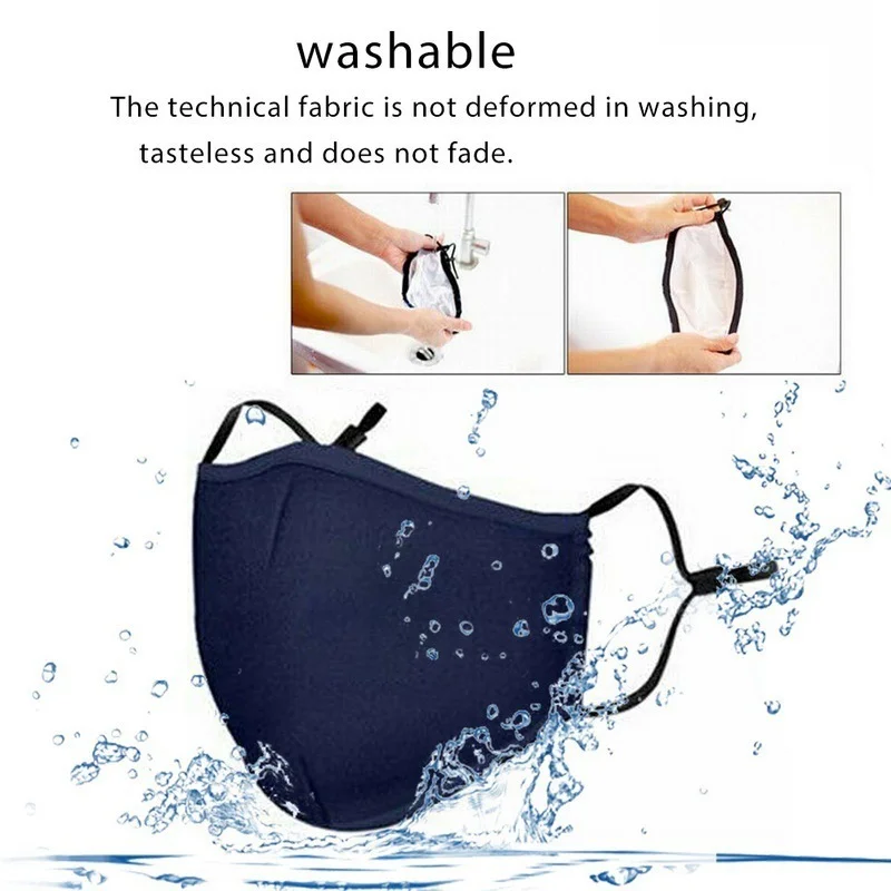 Baumwolle schwarz Maske Mund Gesicht Anti Staub pm2.5 Aktivkohle filter Stoff masken wasch bar wieder verwendbar