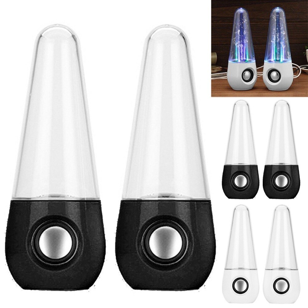 Laiyiqi 1 paar Led Light Dancing Water Speakers bullet Fontein waternevel HiFi stereo woofer Muziek PC alto falante caixa som