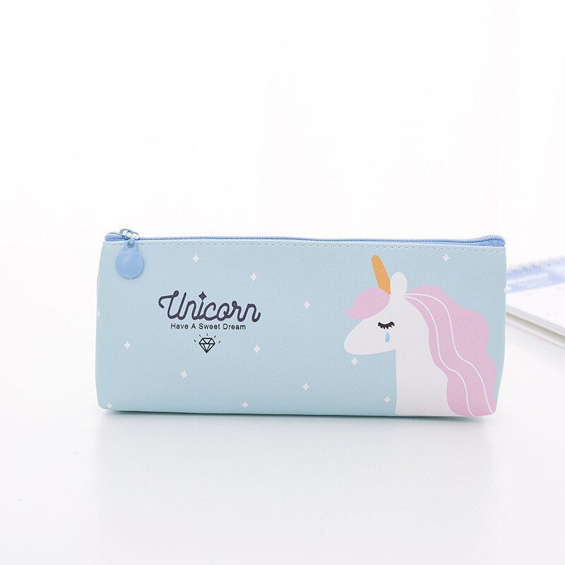 Leuke Roze Meisje Zachte Zus Regenboog Eenhoorn Etui Creatieve Kleine Verse Etui Student Etui: light green