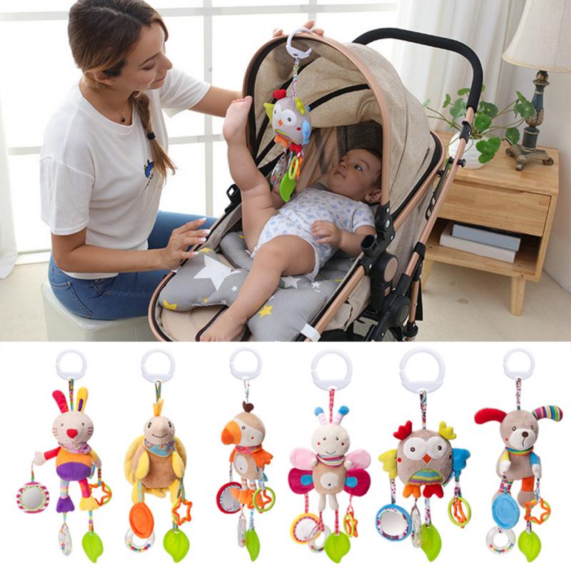 Baby toys 0-12 months early educational Infant baby mobile rattle Plush Toy stoller hanging Rattles Bell Toys