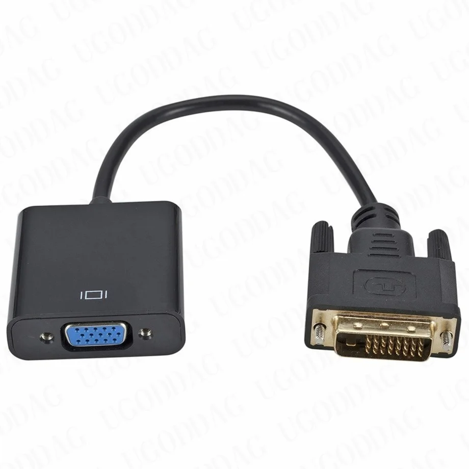 DVI-D DVI Naar VGA Video Kabel Adapter Converter 24 + 1 25 Pin naar 15 Pin Kabel Converter HD 1080 P Voor PC Computer Monitor: Default Title