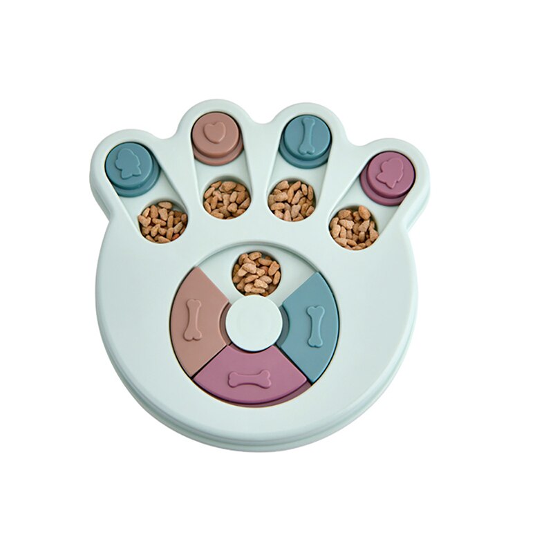 Hoopet Hond Speelgoed Interactieve Voeden Huisdier Hond Training Feeder Voor Kleine Middelgrote Hond Puppy Benodigdheden: Paw print / Blue