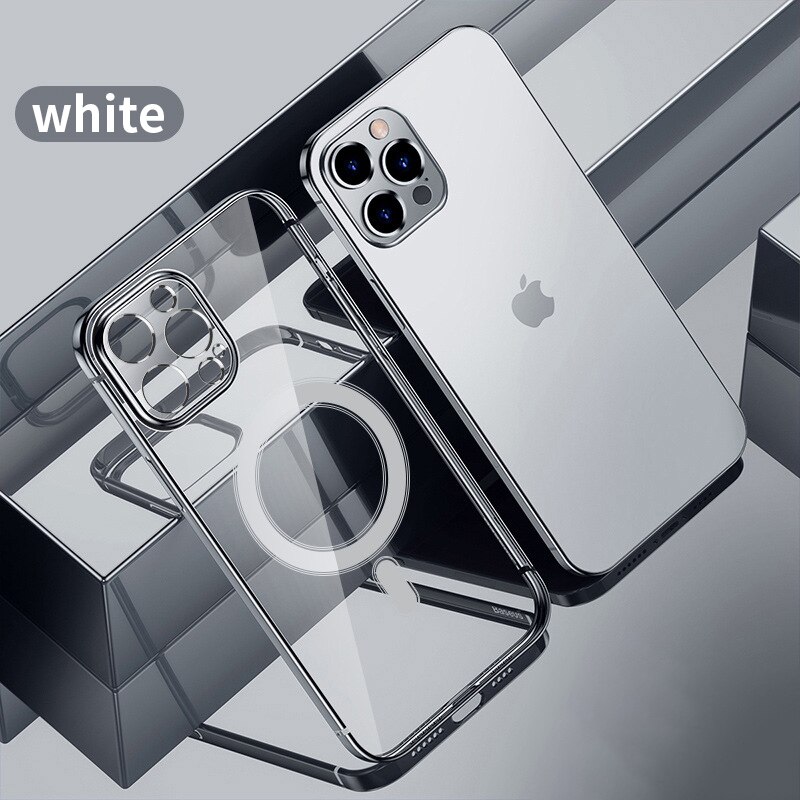 Custodia magnetica per iPhone 12 Pro Max 12 mini custodia per Magsafe ricarica Wireless veloce custodia antiurto con protezione completa: iPhone 12 mini / moonlight silver