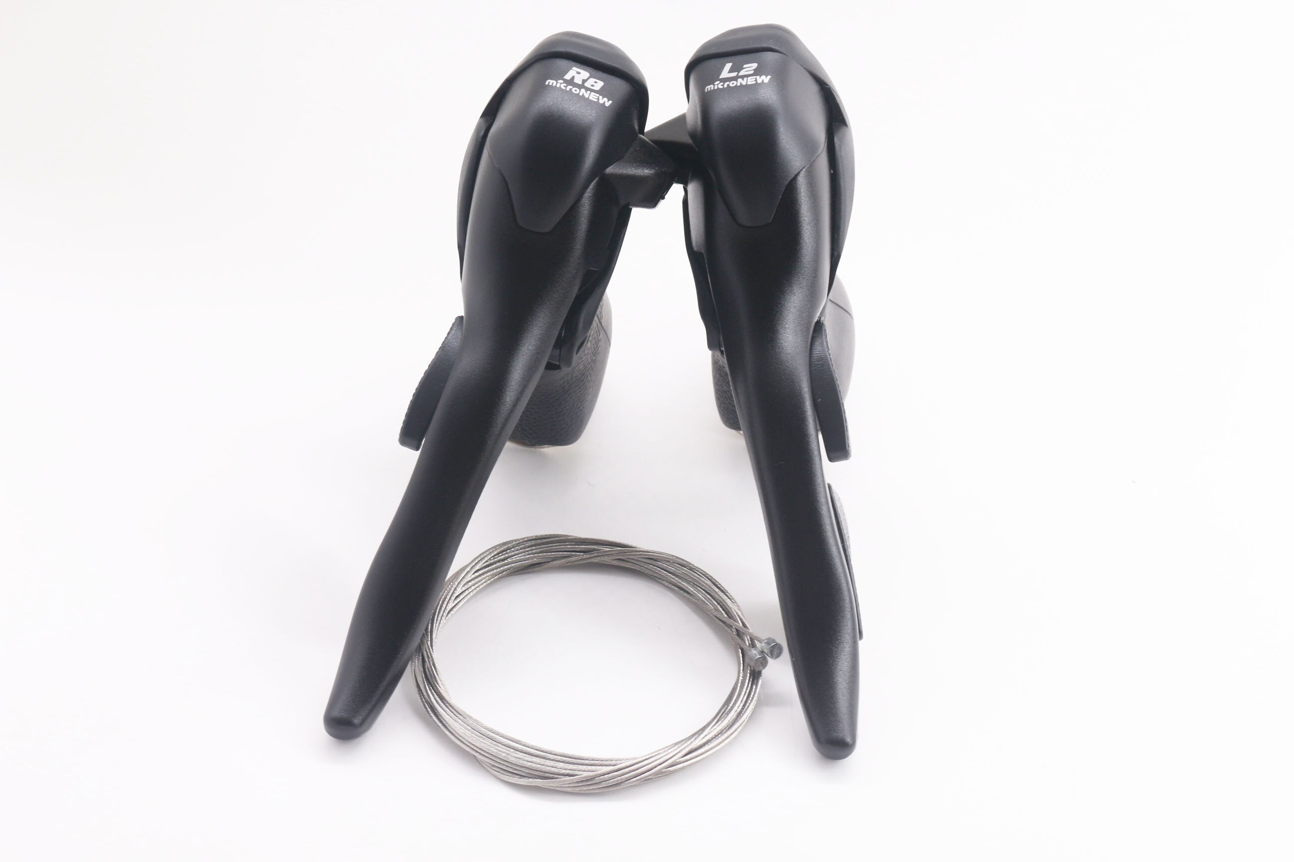 Micronew Dual Control Levers 2x8 Speed Double Shifters Road Bicycle Derailleur Compatible for Shimano