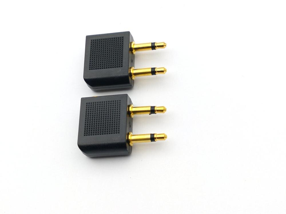 100pcs Gold Airplane/Airline/Air Plane Travel Headphone/Earphone Audio Adapter 3.5mm adapter