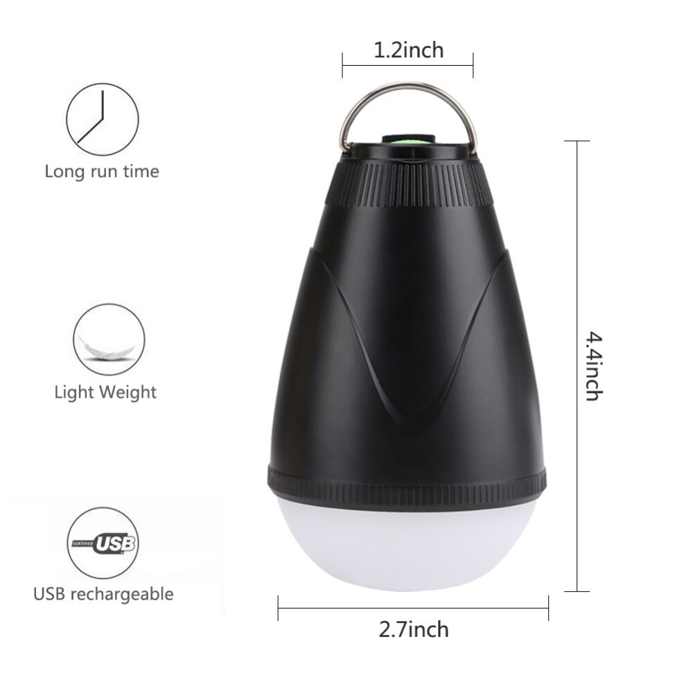 Portable Camping Lantern With 2000mAh Battery - Dimmable LED Outdoor Light For Hiking & Emergencies