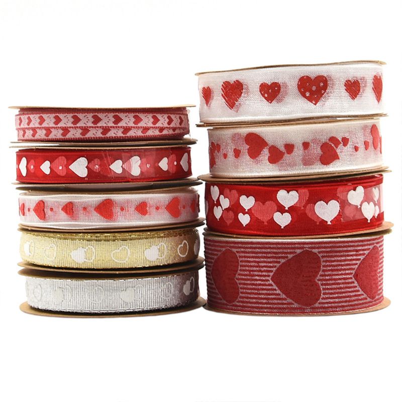 10m kærlighed hjerte print bånd til bryllup valentine diy håndværk indpakning levering  q0ke
