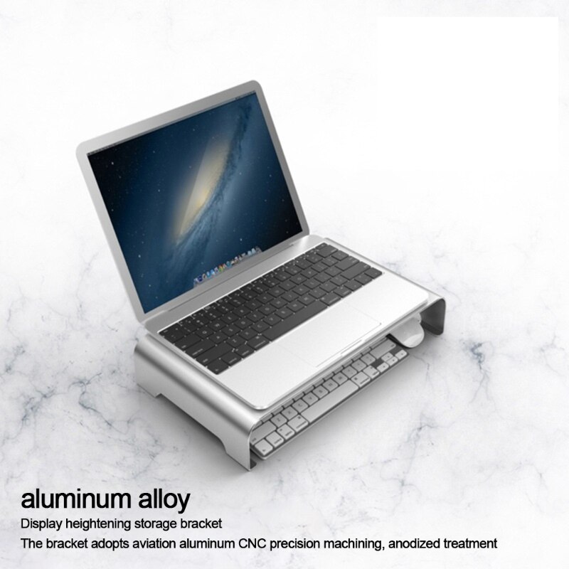 Aluminum Alloy Ergonomic Monitor Stand Riser Monitor Stand for Laptop Computer PC Printer Metal Monitor Riser Stand Au04 21