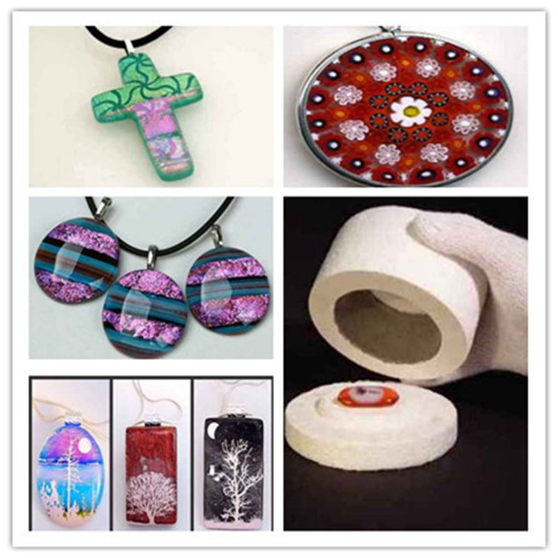 Juego de 5 bolsas de vidrio dicroico Fusing accesorios de horno de microondas para decoración artesanal DIY