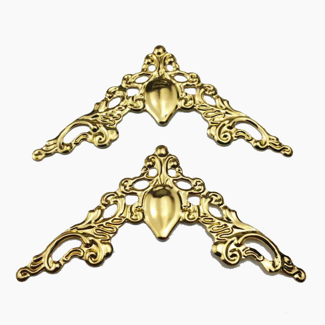 20pcs DIY jewelry accessories hollow triangle box packaging decoration film costume drama palace drama modeling materials: baohuqi01hj-jin