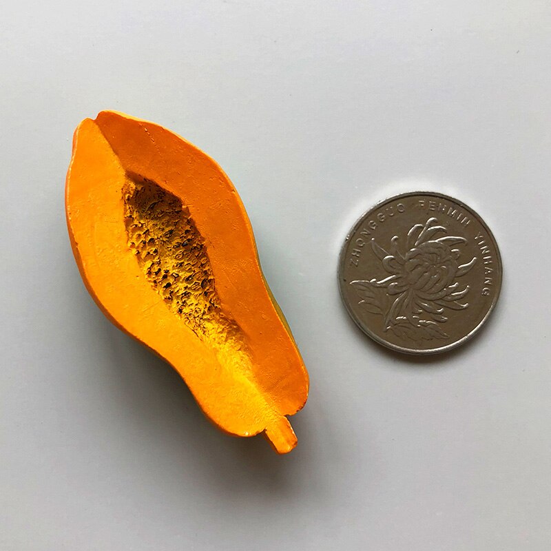 3D fresh fruit refrigerator magnetic stickers magnetic food room decoration Pineapple lemon cherry fridge magnets: Papaya