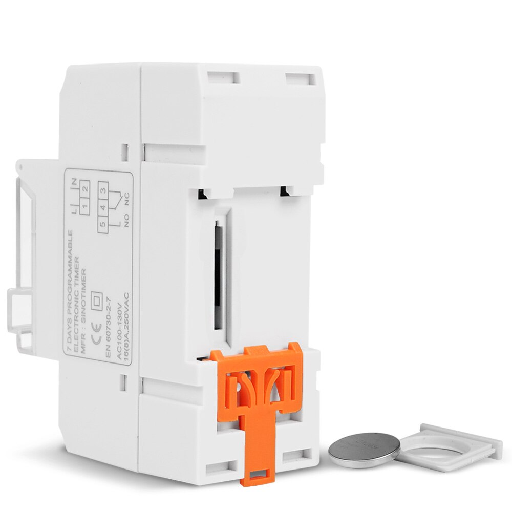 SINOTIMER Din Rail Mount Programmable Digital Electronic Timer Switch Relay Time Control 110V 120V AC 16A